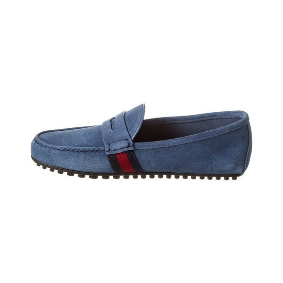 Gucci Web Suede Driver, Blue